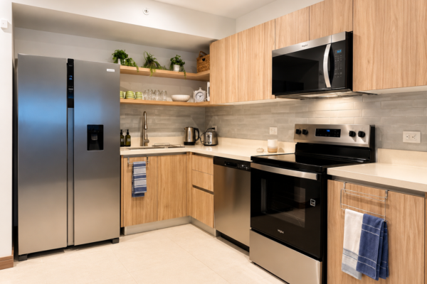 Fully equipped kitchen at KAIA Jacó